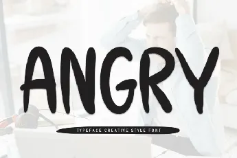 Angry Display font