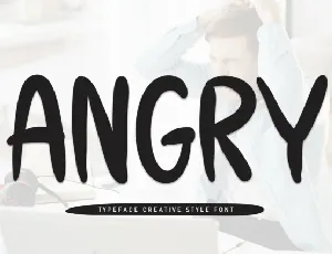 Angry Display font