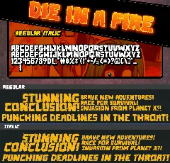 Die in a fire PG font