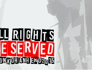 All rights reserved font