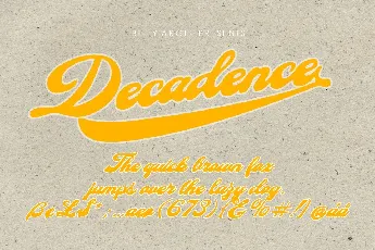 Decadence font