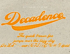 Decadence font