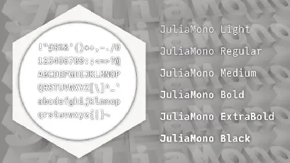 JuliaMono Sans Serif Family font