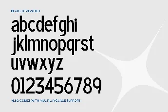 Brade Demo Font