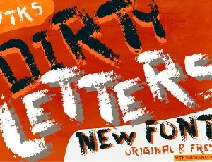 vtks dirty letters font