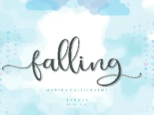 Falling font