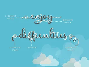 Falling font