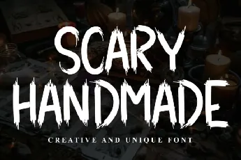 Scary Handmade Brush font