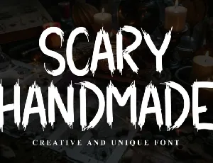 Scary Handmade Brush font