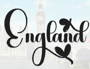 England Calligraphy font