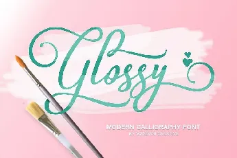 Glossy Script font