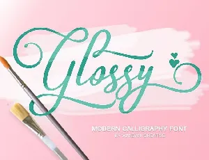 Glossy Script font