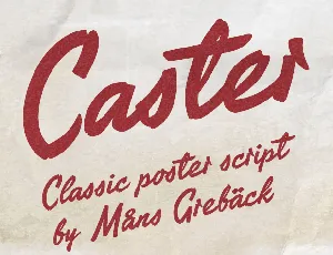 Caster PERSONAL USE ONLY font