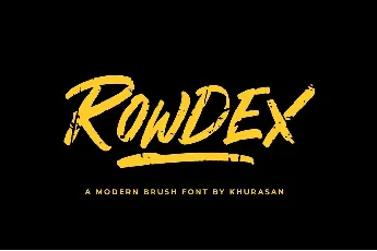 Rowdex font