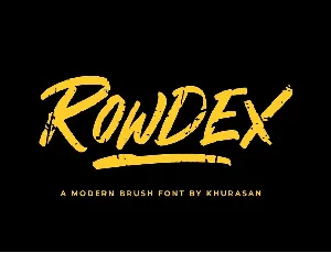 Rowdex font