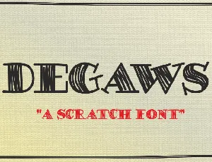 DEGAWS Demo font