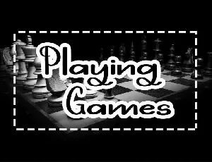 Playing Games font