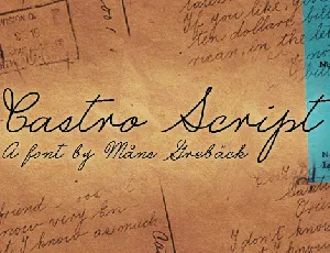 Castro Script PERSONAL USE ONLY font