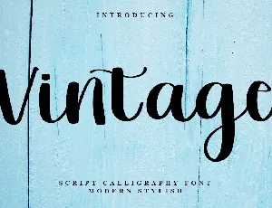 Vintage Script Typeface font