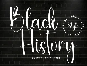 Black History Script font