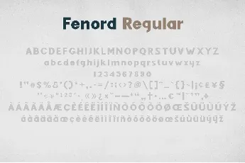 Fenord Free font