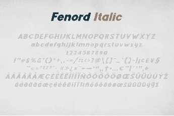 Fenord Free font