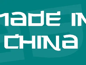 Made in China font