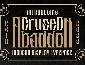 Crused Abaddon font