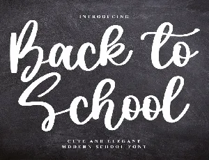 Back To School font