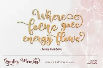 Sunday Morning Calligraphy font