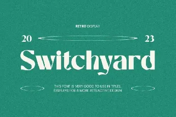 Switchyard font