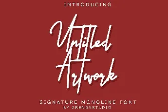 Untitled Artwork Signature font