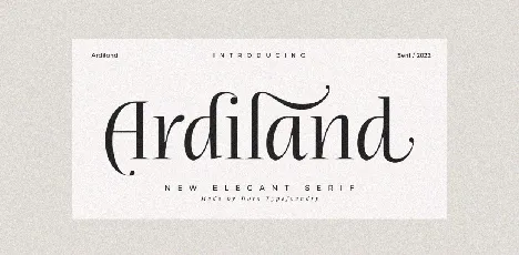 Ardiland font