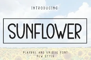 Sunflower Display font