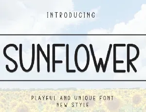 Sunflower Display font