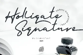 Holligate Signature font