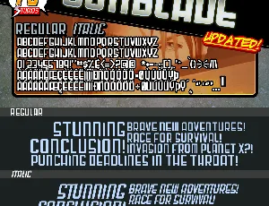 Gunblade font