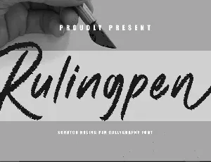 Rulingpen font