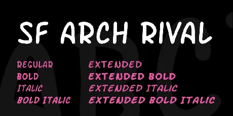 SF Arch Rival font