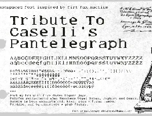 Tribute To Caselli’s Pantelegraph font