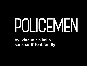 Policemen Family font