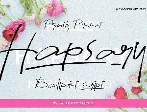 Hapsary Demo Version font