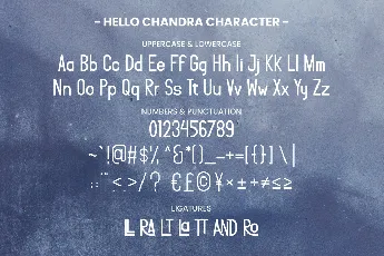 HELLO CHANDRA font