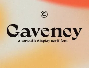 Gavency Serif font