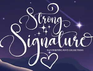 Strong Signature font