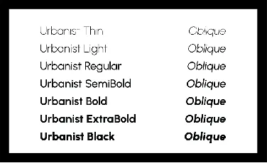 Urbanist Family font