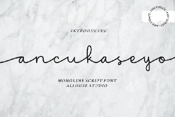 Ancukaseyo Script font