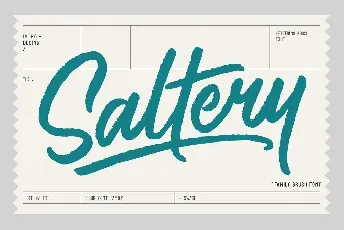 Saltery Brush Free font