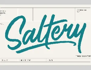 Saltery Brush Free font