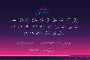 Retro Signature font